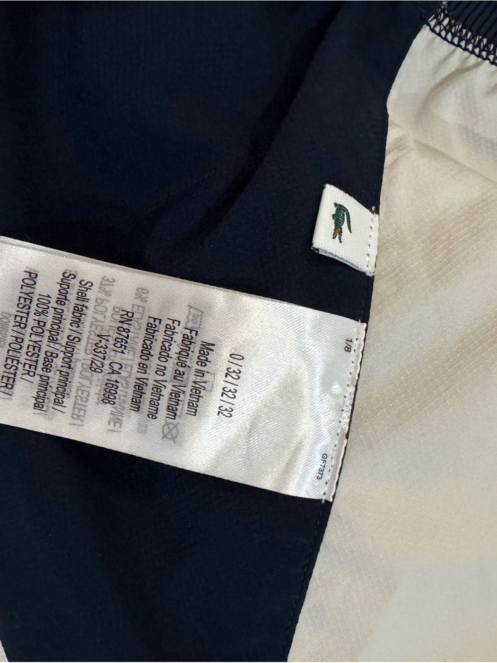 Lacoste 2026 Collection - Stretch Sport Shorts in Navy, Cream and Burgundy - Picture 7 of 7